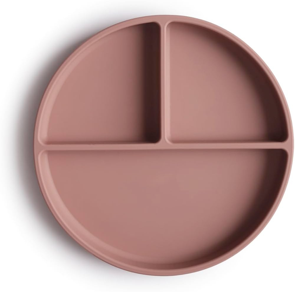 mushie Silicone Suction Plate | BPA-Free Non-Slip Design (Cloudy Mauve) | Amazon (US)