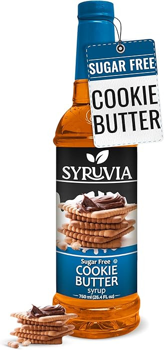 Syruvia Sugar Free Coffee Syrup, Cookie Butter Flavored Syrup for Drinks, Lattes, and Desserts ... | Amazon (US)