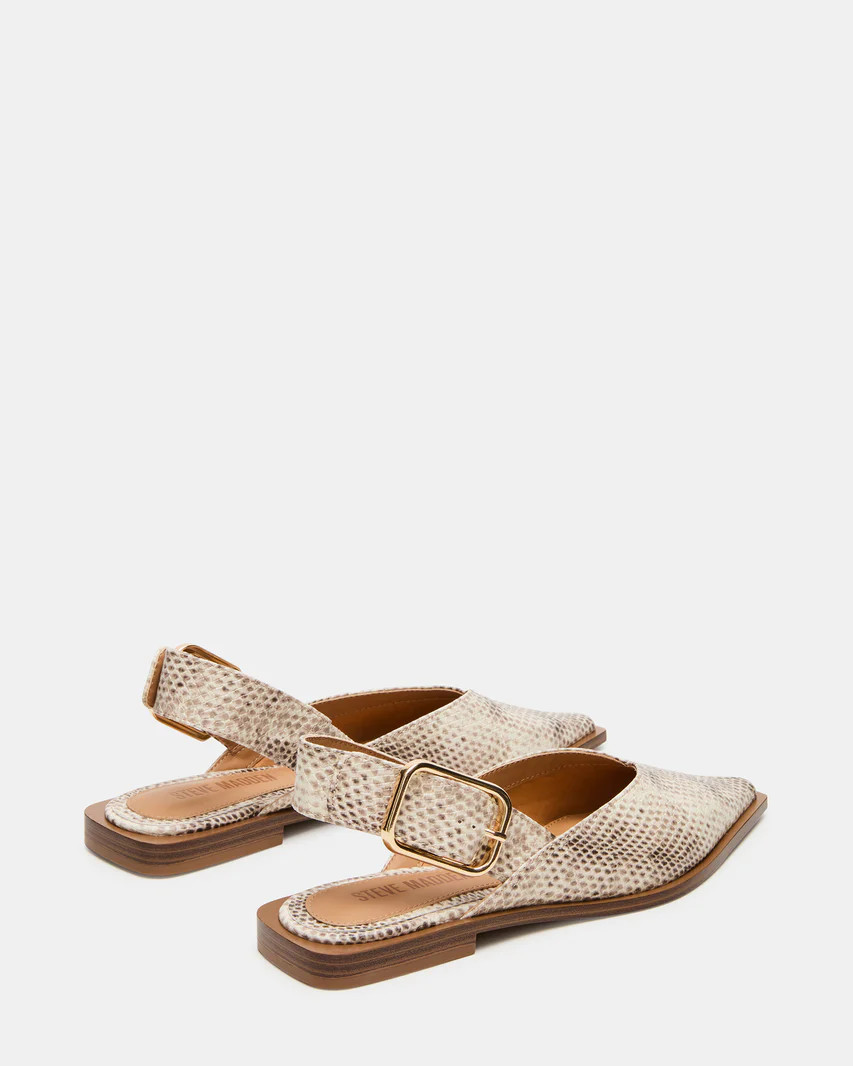 SHAY Snake Pointed-Toe Slingback Ballet Women's Flat | Steve Madden (US)