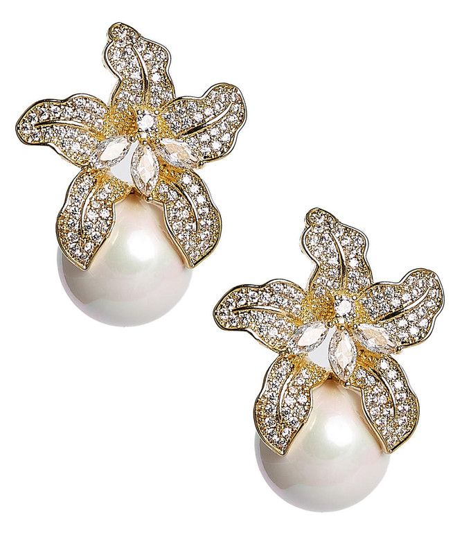 Beth - Rhinestone & Pearl Stud | Lisi Lerch Inc