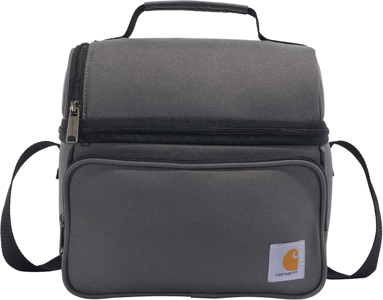 Carhartt Deluxe Dual Compartment Insulated Lunch Cooler Bag, Grey | Amazon (US)