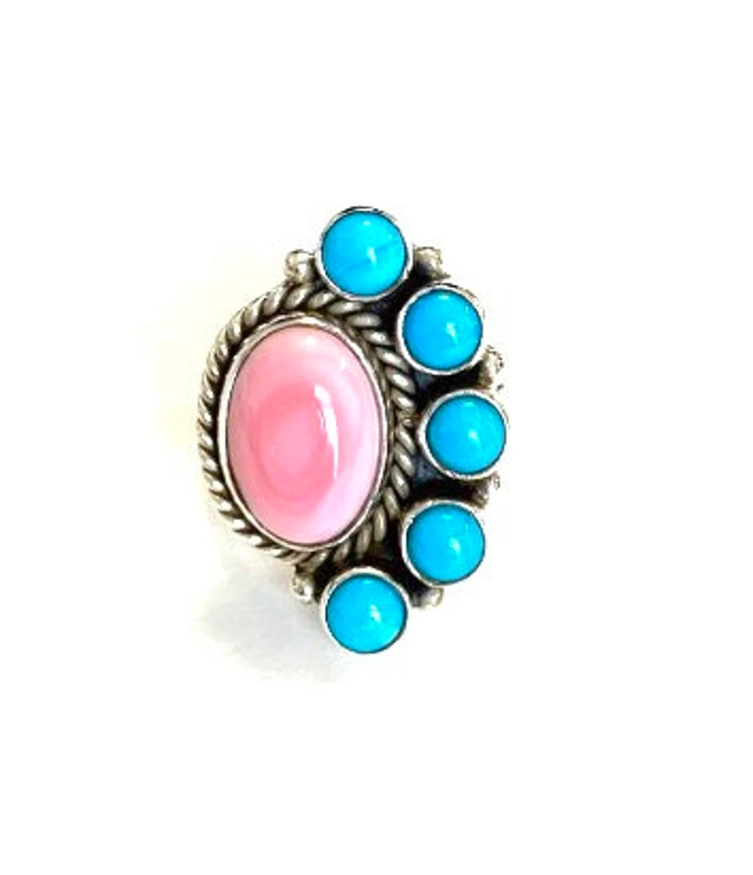 Pink Conch, Sleeping Beauty Turquoise ring Sz 7.5- 8.5-9. 925 Sterling Silver | Etsy (US)