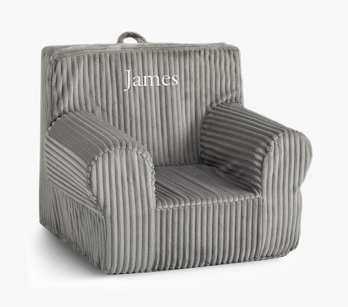 Kids Anywhere Chair®, Gray Ribbed Chamois Slipcover Only | Pottery Barn Kids