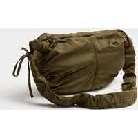 M&S Nylon Ruched Sling Shoulder Bag Olive | Marks & Spencer (UK)