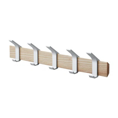 Yamazaki Home Wall-Mounted Coat Hanger, Steel + Wood | AllModern