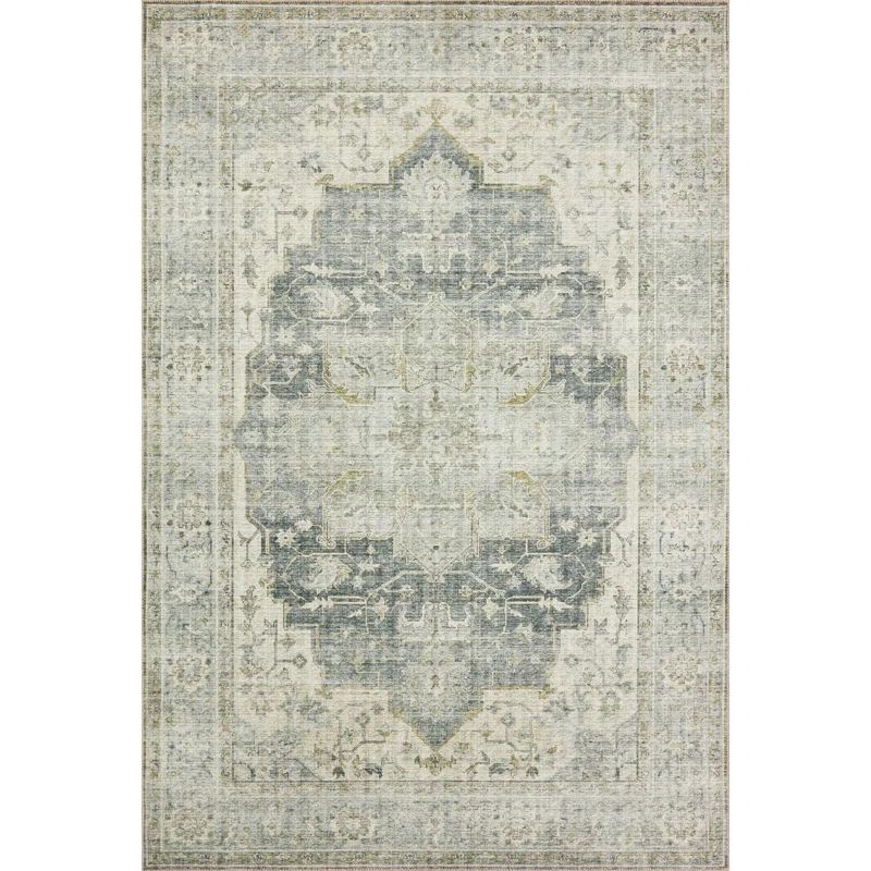 Appy Performance Charcoal/Green Rug | Wayfair North America