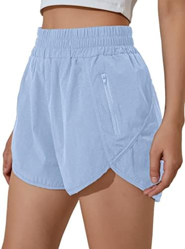 BMJL Women's Running Shorts Elastic High Waisted with Pockets, 2.5" Sporty Workout Quick Dry Athl... | Amazon (US)