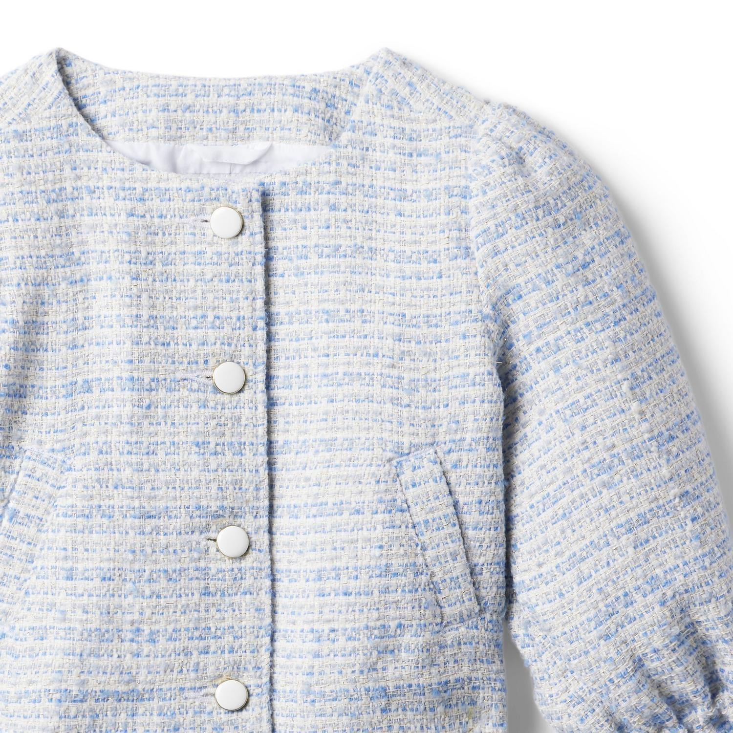 Boucle Ruffle Sleeve Cropped Jacket | Janie and Jack