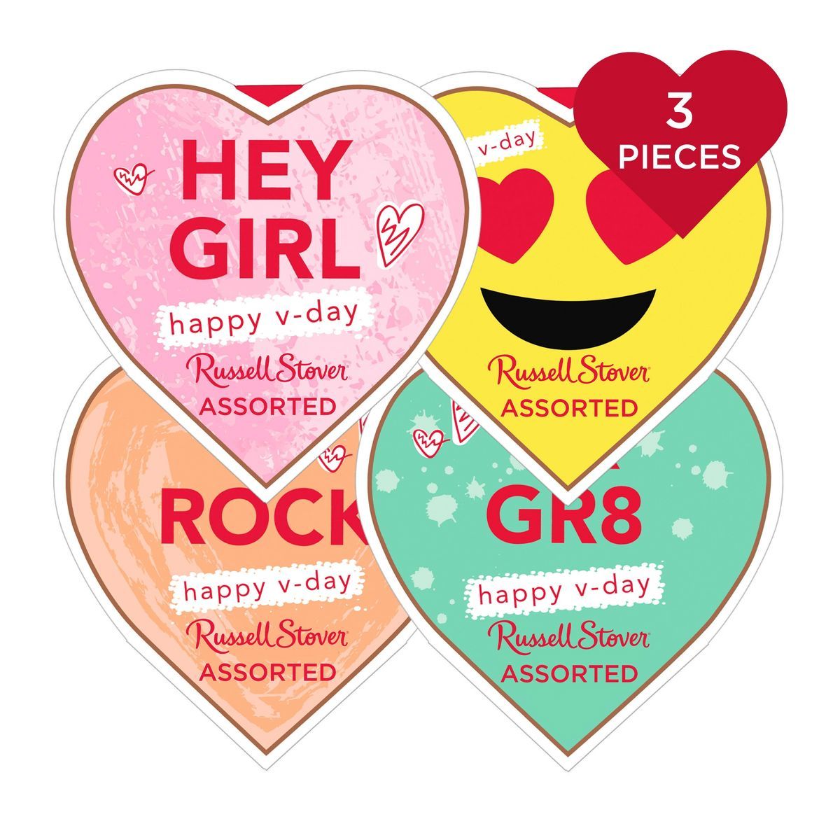 Russell Stover Valentine's Assorted Chocolates Conversation Heart - 1.5oz (Packaging May Vary) | Target