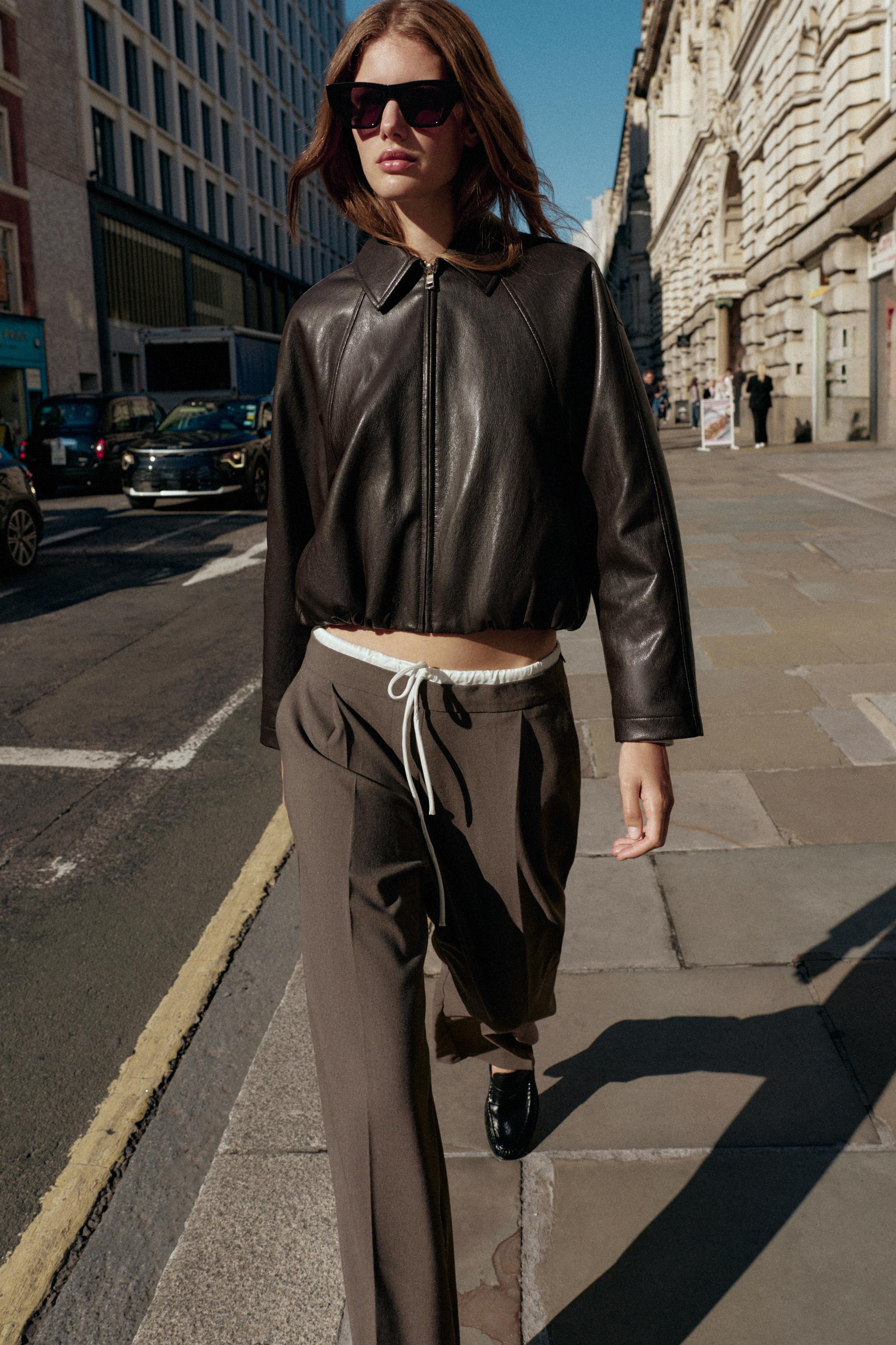 DOUBLE WAISTBAND WIDE-LEG PANTS | Zara US