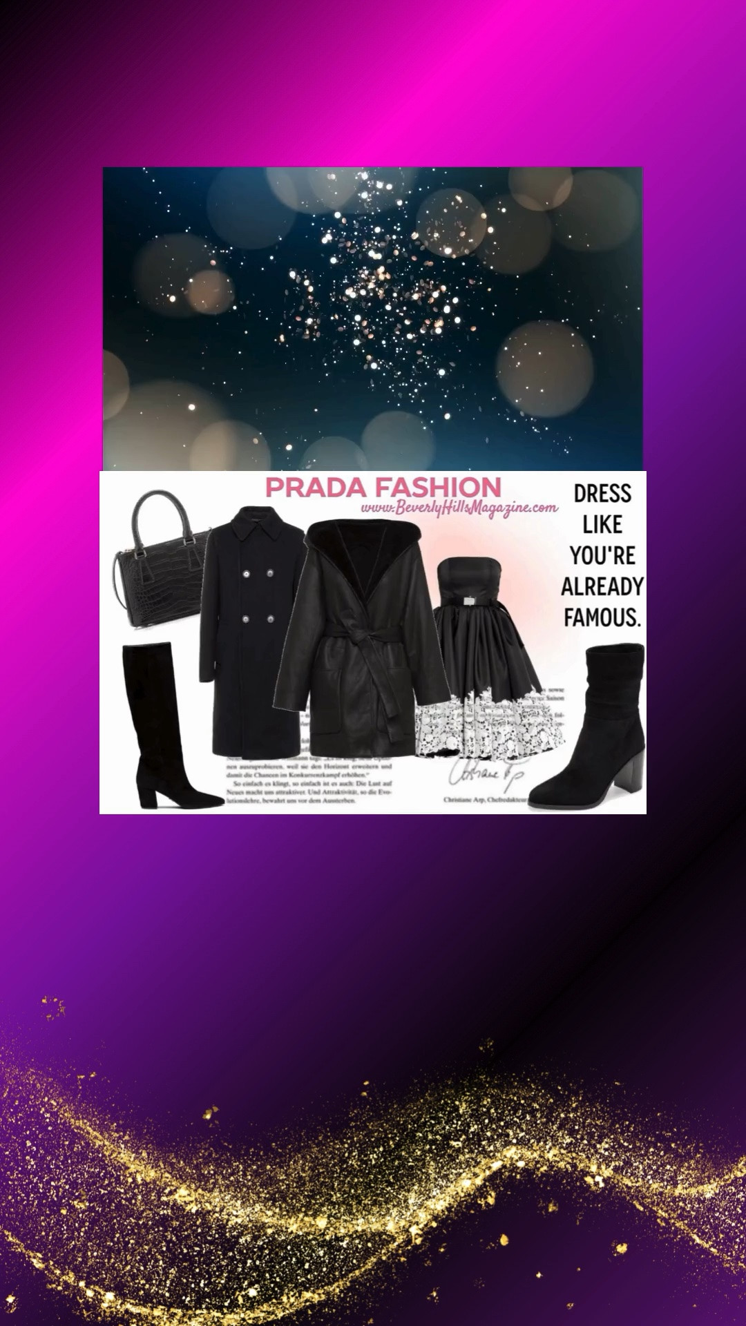 ✨ BRAND FEATURE: PRADA STYLE ✨

Step into the world of elevated luxury with *Prada style* — where sleek sophistication meets bold modern fashion. Known for refined tailoring, minimalist glamour, and fashion-forward silhouettes, this aesthetic embodies effortless elegance with a contemporary edge. Every look feels polished yet daring, blending timeless design with statement details that instantly command attention.

From structured handbags and sleek outerwear to chic dresses and elevated accessories, Prada-inspired fashion celebrates confidence, individuality, and understated luxury. Clean lines, rich textures, and sophisticated styling create a wardrobe that feels both powerful and effortlessly chic. Whether styled for the city streets or an upscale evening event, this look defines modern designer elegance at its finest.

✨ SHOP THE LOOK ✨

https://www.beverlyhillsmagazine.com/shop/

#StyleForWomen #Fashion #FashionForWomen #ShopStyle #ootd #shopthelook #fashionblogger #fashionmagazine 🖤✨

#LTKootd