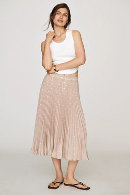 Valerie Pleated Midi Skirt by Maeve | Anthropologie (US)
