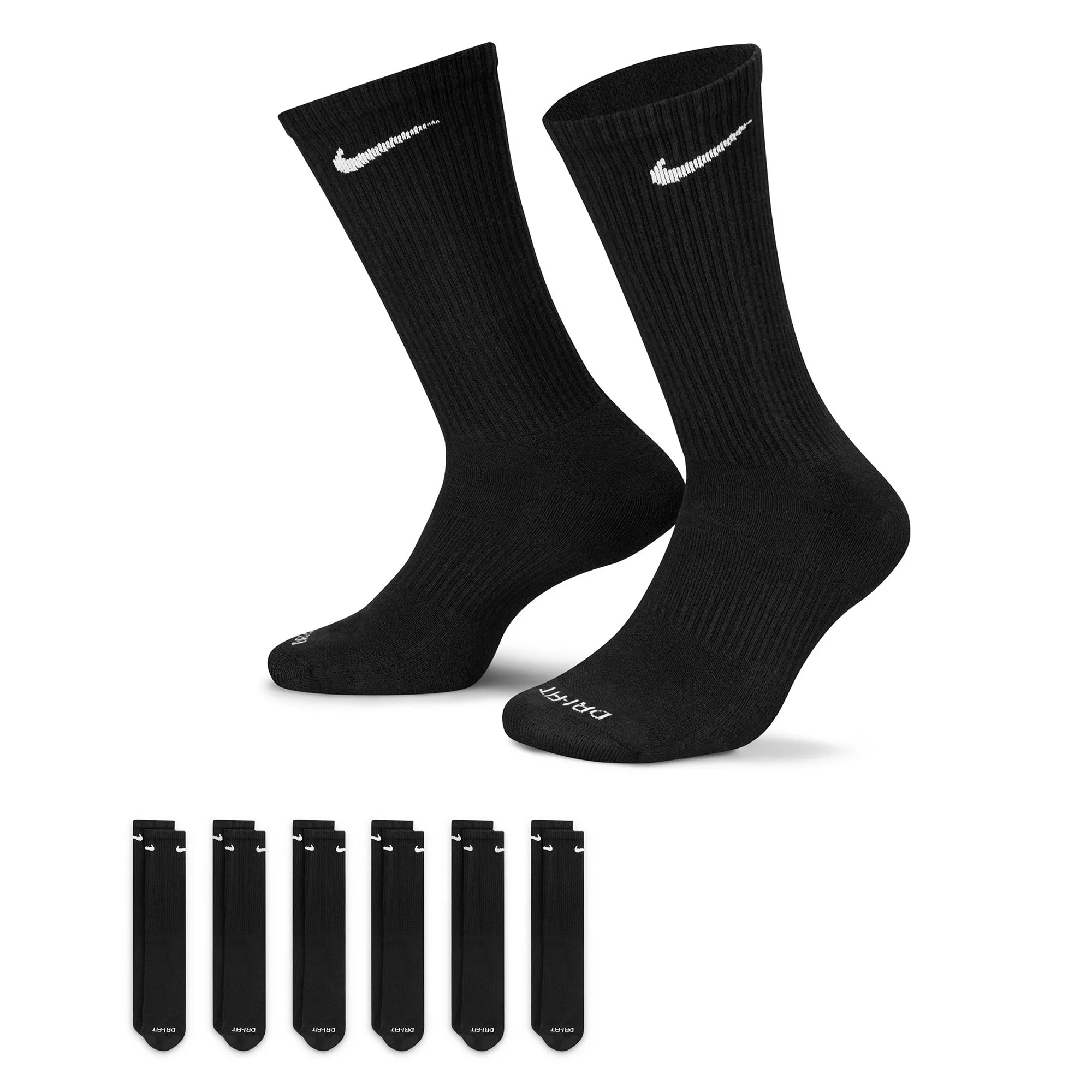 Men's Nike 6-pack Everyday Plus Cushion Crew Training Socks | Kohl's