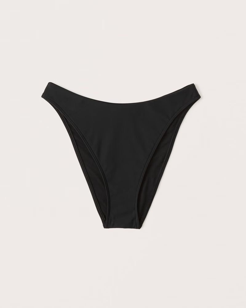 Women's Mid-Rise High-Leg Moderate Bottoms | Women's Swimwear | Abercrombie.com | Abercrombie & Fitch (US)