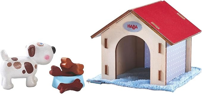HABA Little Friends Dog Lucky - Pet Toy Figure with Doghouse & Wooden Bones | Amazon (US)