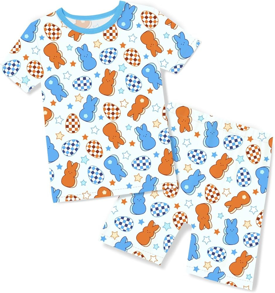 Bamboo Viscose Toddler Car Pajamas Boys Girls Kids Cool Short Summer 12M-8Y Snug fit Pjs Set 2pcs | Amazon (US)