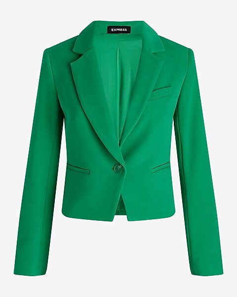 One Button Cropped Blazer | Express