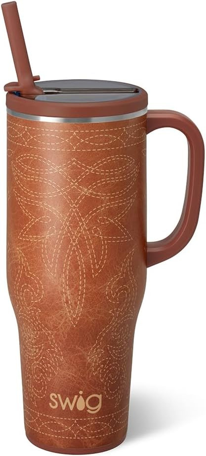Swig Life 40oz Leak Proof Mega Mug, 40oz Leak Proof Tumbler with Handle and Straw, Extra Large In... | Amazon (US)