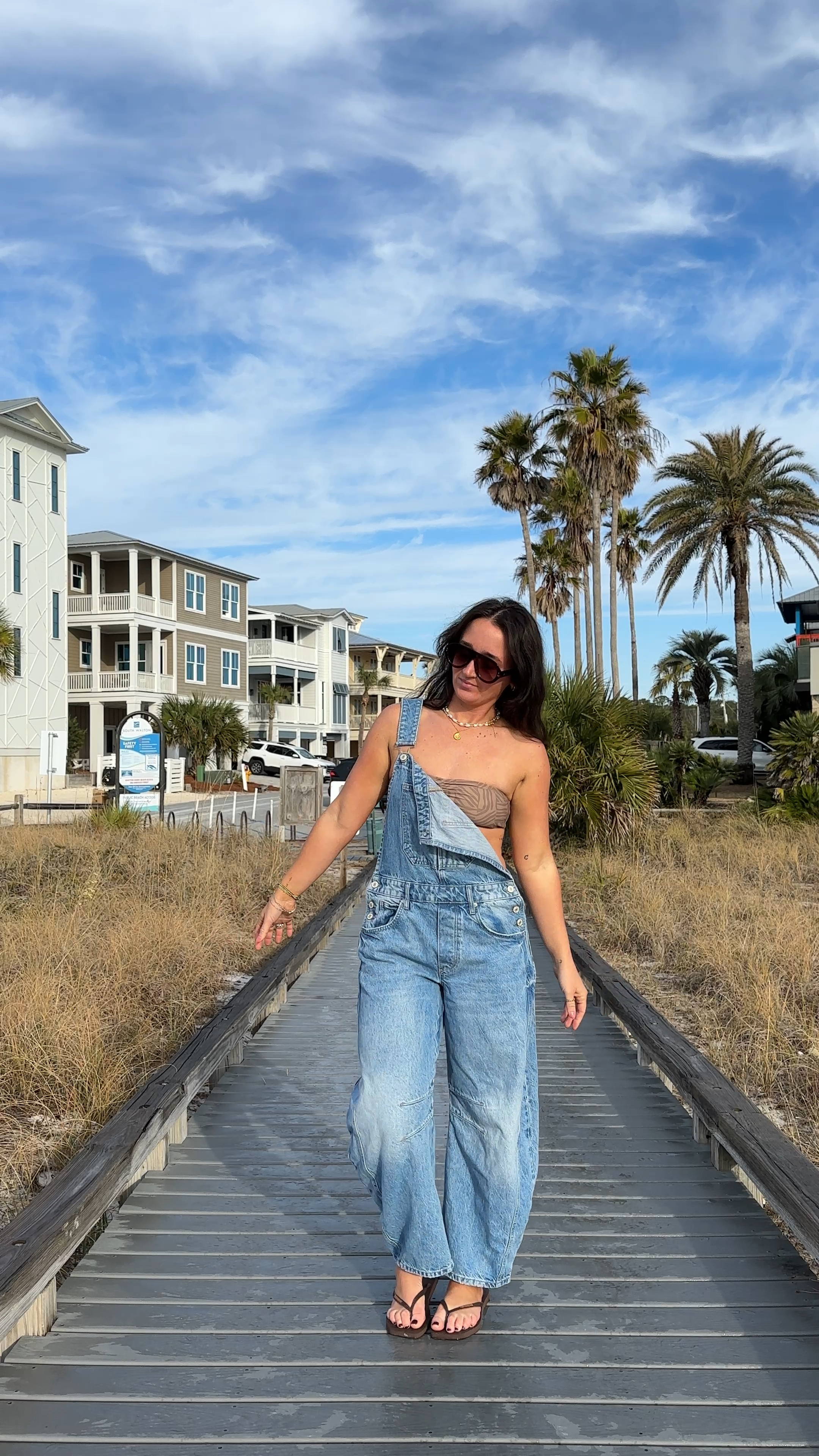 early morning beach check!

bikini: medium for top & bottom
overalls: small 