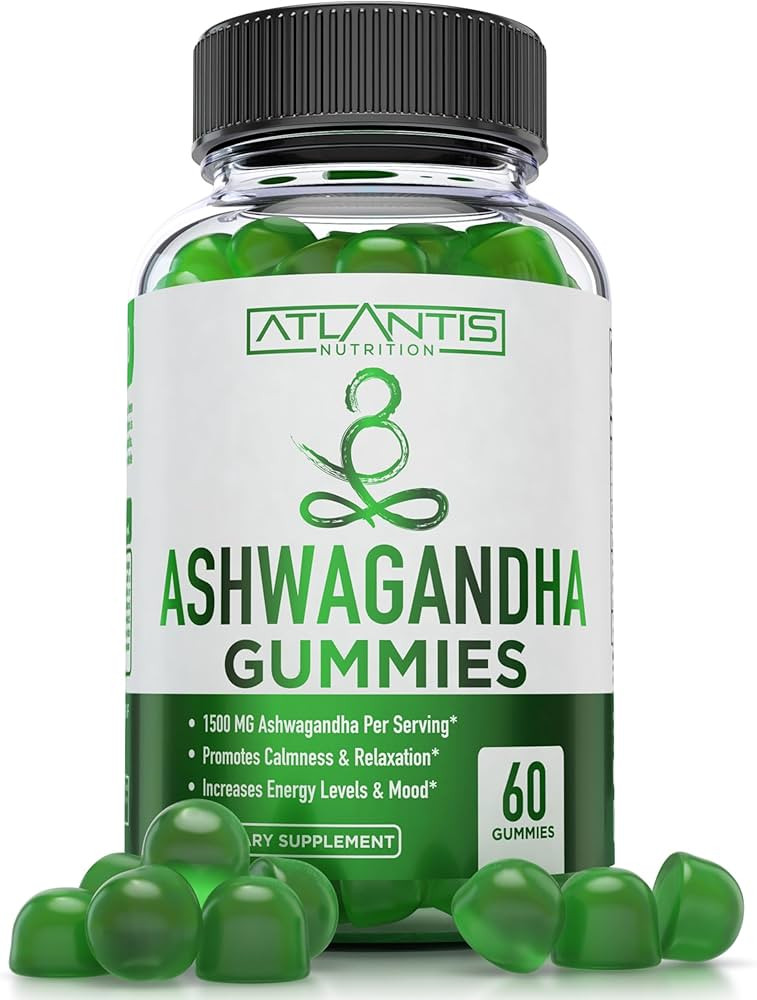 Atlantis Nutrition Ashwagandha Gummies - 1500 MG Per Serving - Promotes Calmness, Improves Mood, ... | Amazon (US)
