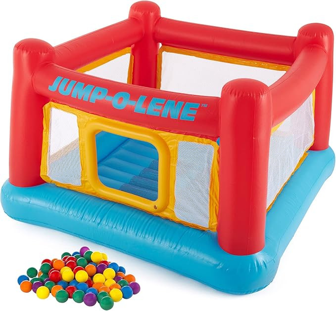 Intex Inflatable Jump-O-Lene Trampoline Bounce House with Crawl-Thru Door & Small Plastic Multi-C... | Amazon (US)