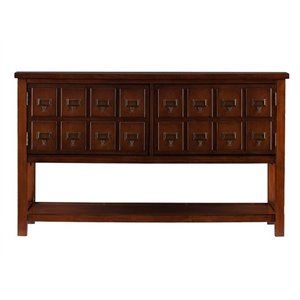 Pemberly Row 50" Apothecary TV Stand in Brown Mahogany | Cymax