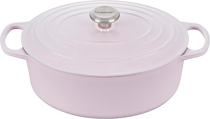 Le Creuset Enameled Cast Iron Signature Oval Dutch Oven with Lid, 6.75 Quart, Shallot | Amazon (US)