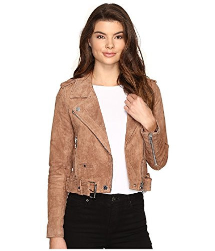 [BLANKNYC] womens Luxury Clothing Cropped Suede Leather Motorcycle Jackets, Comfortable & Stylish Coats, Coffee Bean, Small | Amazon (US)