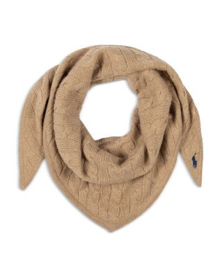 Polo Ralph Lauren Cable Knit Wool & Cashmere Triangle Scarf | Bloomingdale's (US)