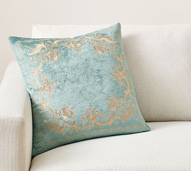 Elphaba Gold Embroidered Decorative Pillow | Pottery Barn (US)