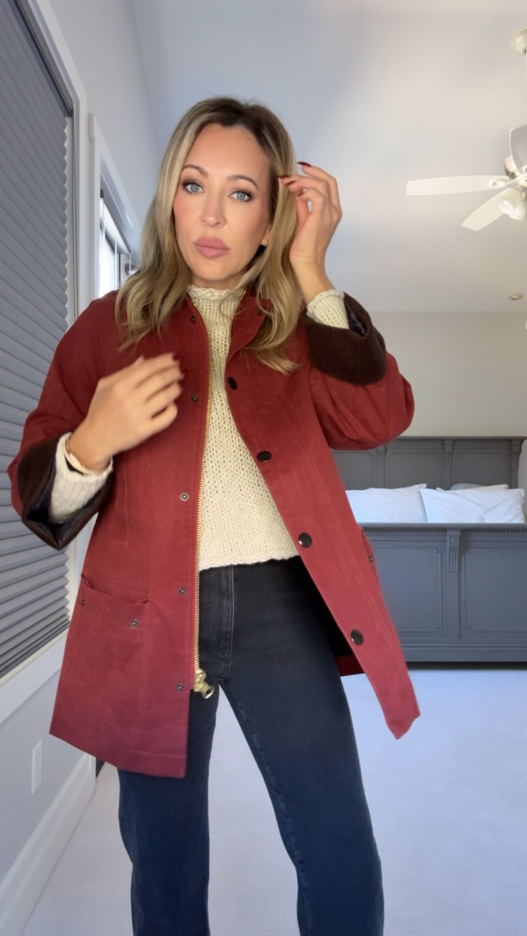The most beautiful fall jacket. Waxed cotton barn jacket in brick red. I'm in size xs. Love! 

Fall outfit fall style fall jacket 

#LTKOver40 #LTKSeasonal #LTKStyleTip