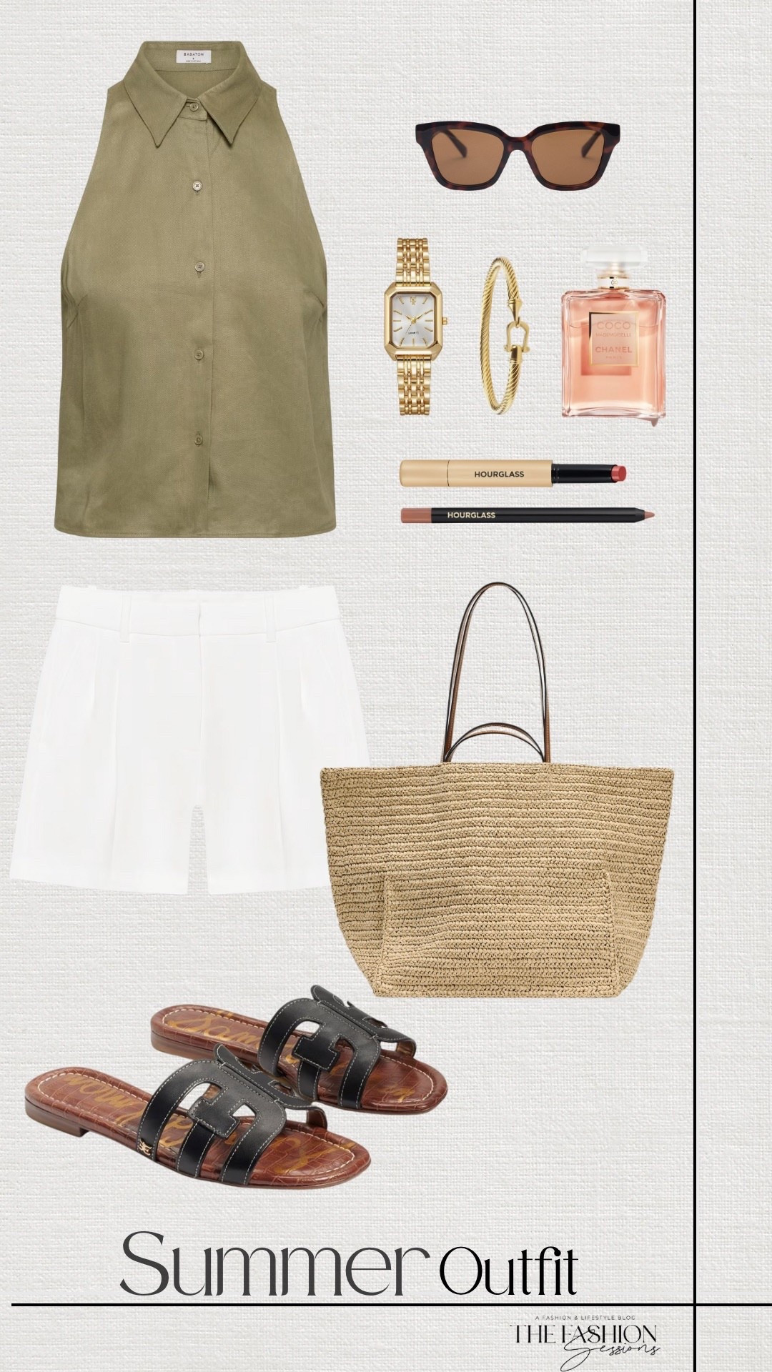 Summer Outfit | Halter Top | Linen Shorts | Woven Bag | Sam Edelman Sandals 

#LTKSeasonal #LTKShoeCrush #LTKStyleTip