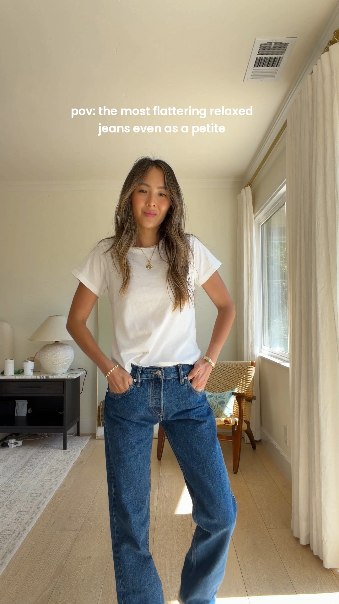 both jeans fit the similar, they are just at different price points!

+ Eb jeans wearing my TTS 24
+ Gap jeans went up a size 25 regular