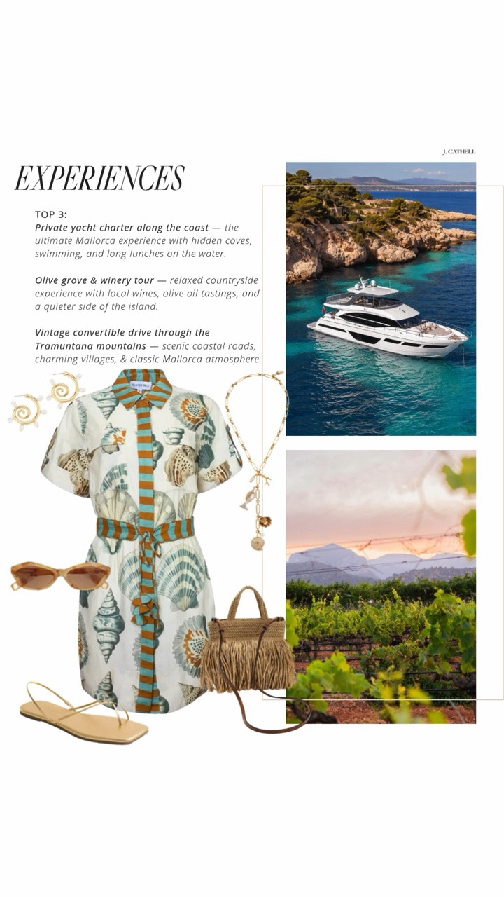Mallorca has officially entered my European summer obsession era ☀️🇪🇸

I pulled together this edit inspired by everything I imagine wearing on the island — effortless linen sets, chic swimwear, raffia accessories, beautiful sandals, and easy dresses that work from beach clubs to sunset dinners overlooking the Mediterranean.

Whether you're planning a trip to Mallorca, heading somewhere warm this summer, or simply dreaming about your next escape, these are the pieces that capture that relaxed, luxurious European summer aesthetic perfectly.

Shop the full Mallorca-inspired edit below. 🤍

#MallorcaStyle #EuropeanSummer #VacationStyle #ResortWear #LTKStyle #SummerStyle #VacationOutfits #ResortStyle #BeachClubStyle #LinenStyle #RaffiaStyle #SummerFashion #TravelStyle #LTKFinds

#LTKootd