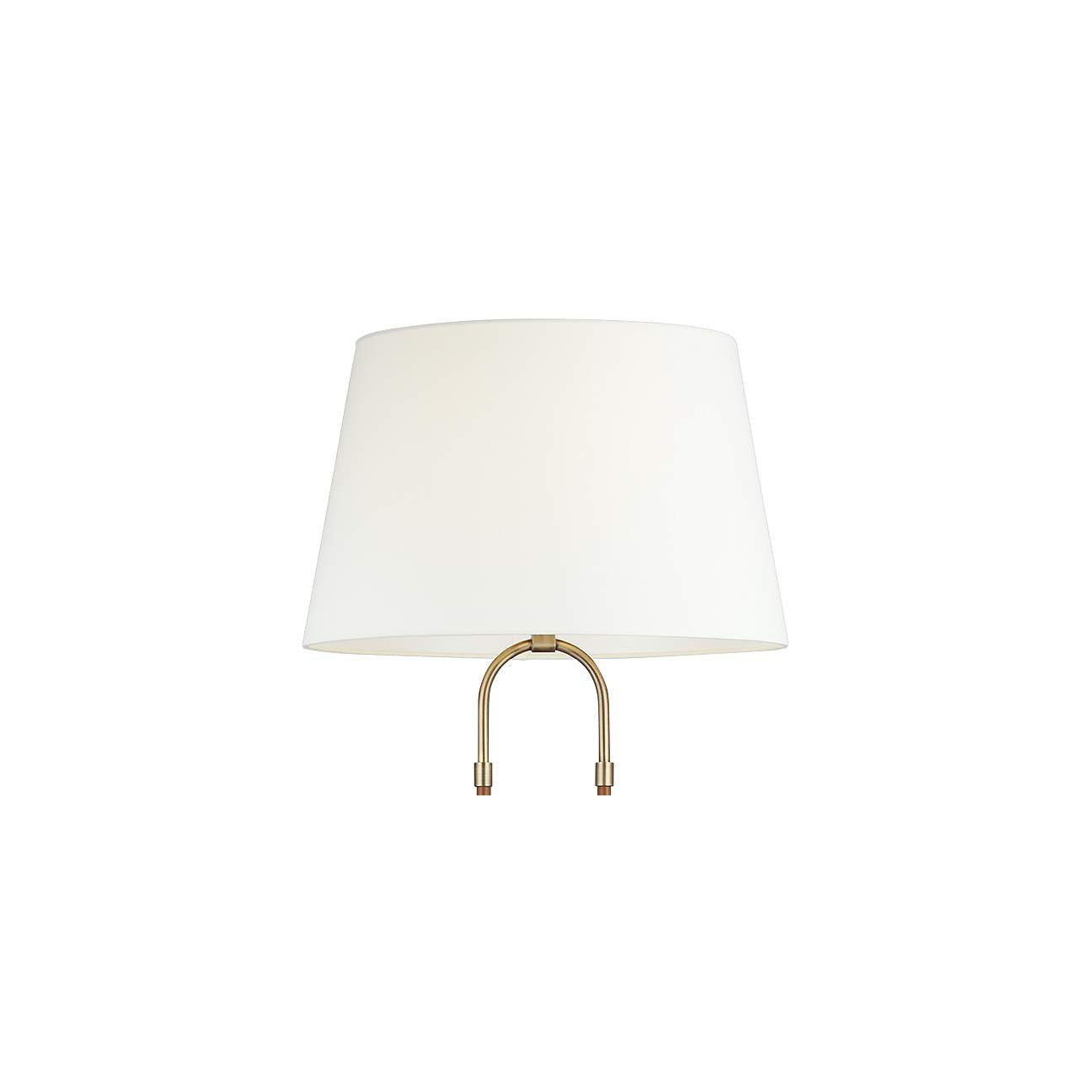 Katie Time-Worn Brass and Saddle Leather LED Floor Lamp by Ralph Lauren | www.lampsplus.com | Lamps Plus