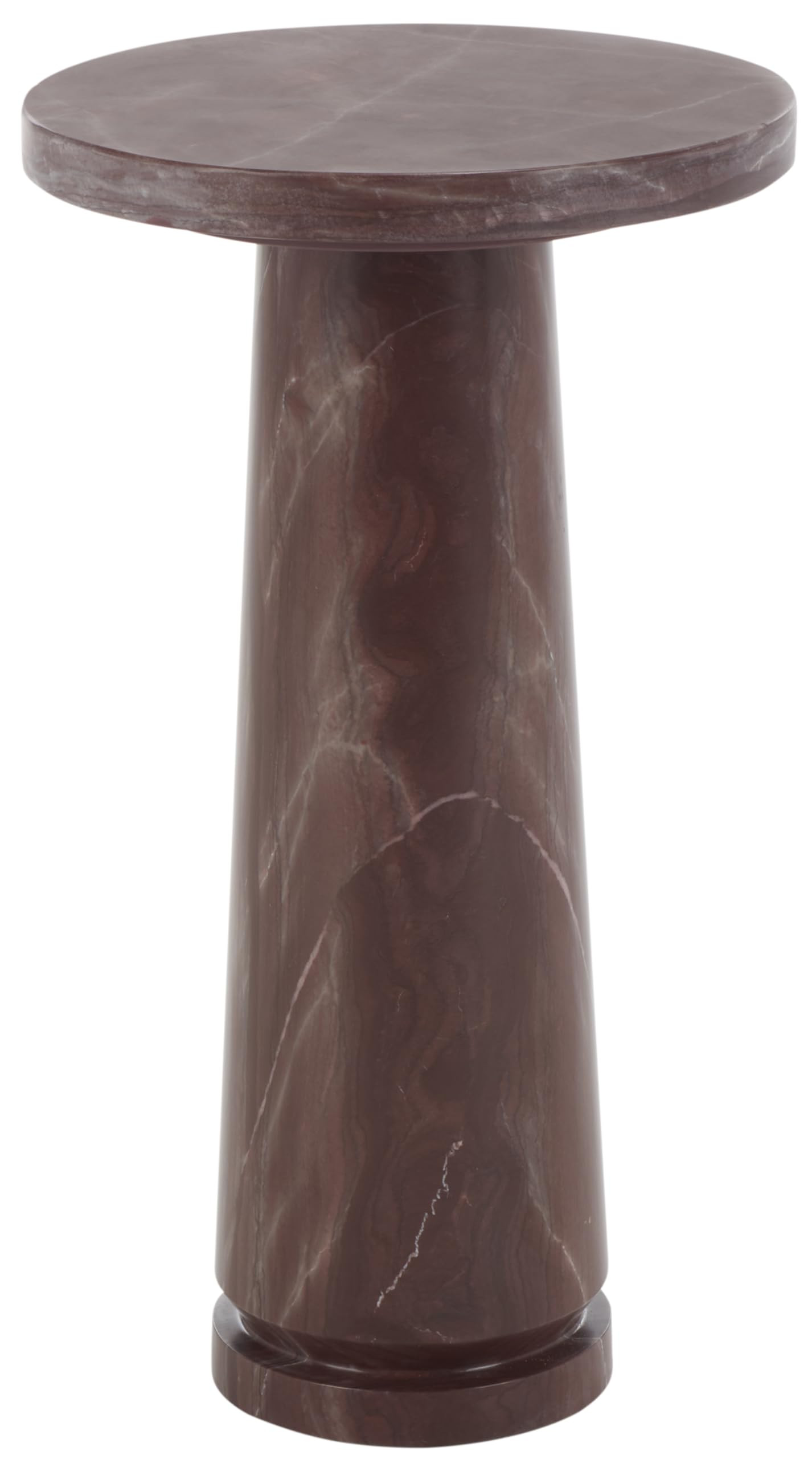 SAFAVIEH Couture Collection Valentia Pink Marble Round Accent Table | Amazon (US)