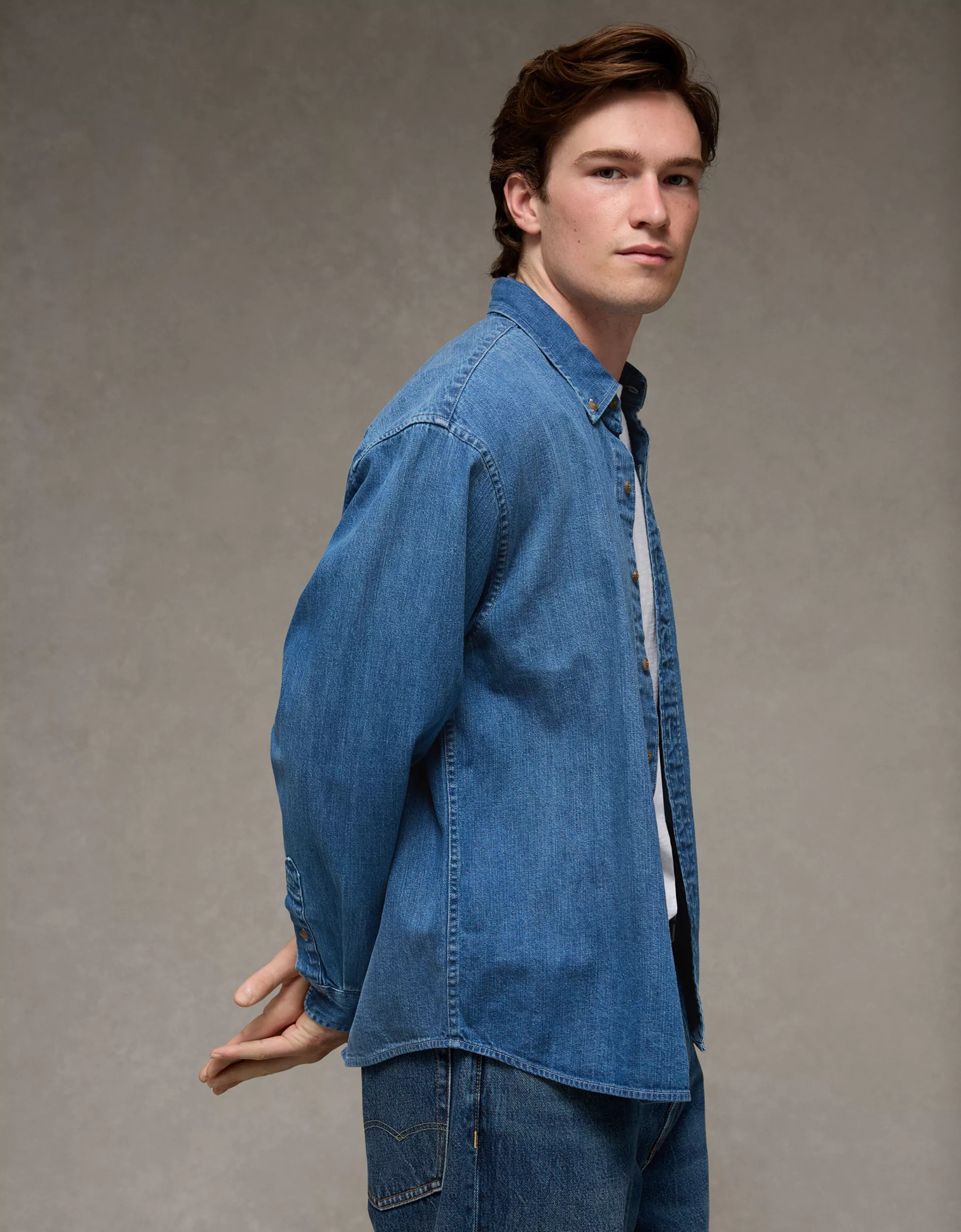 AE Everyday Denim Shirt | American Eagle Outfitters (US & CA)