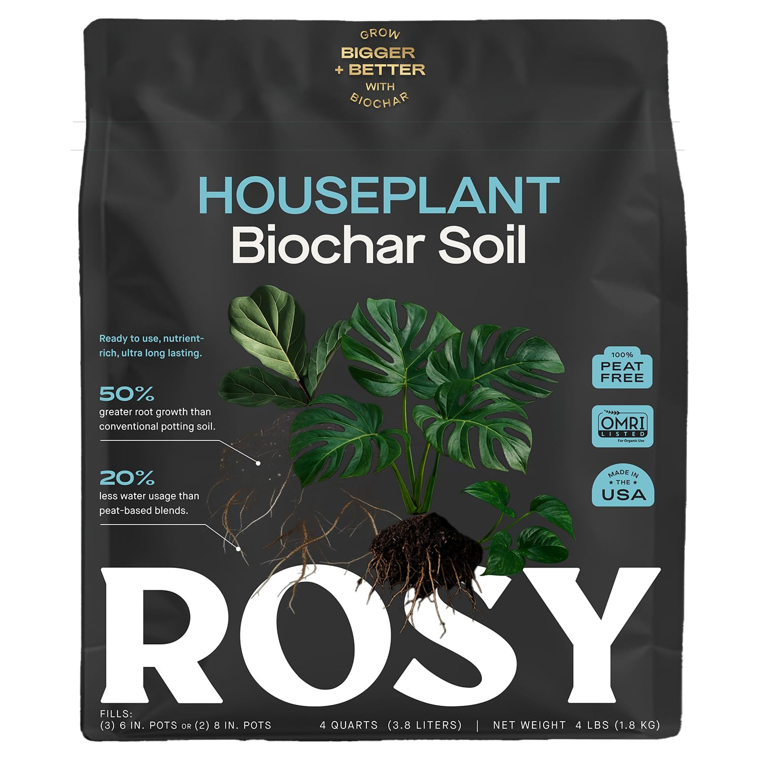 Rosy Soil Indoor Potting Soil for House Plants - Organic Potting Soil Mix for Indoor Plants - Enr... | Amazon (US)