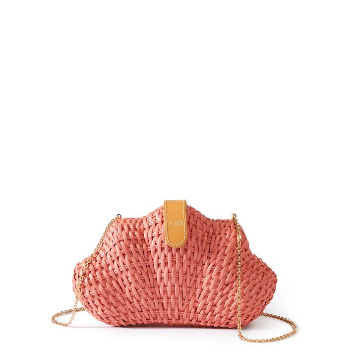 Isla Wicker Shell Clutch | Mark and Graham