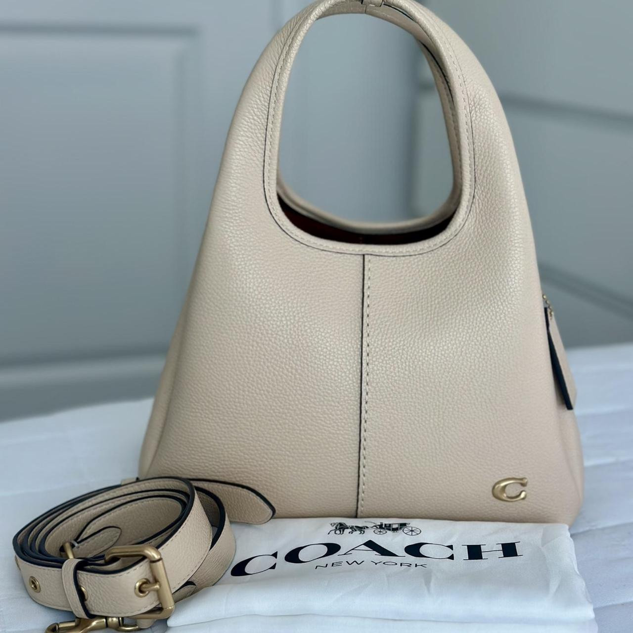 Coach Women's Crossbody bags - Cream/Tan | Depop US