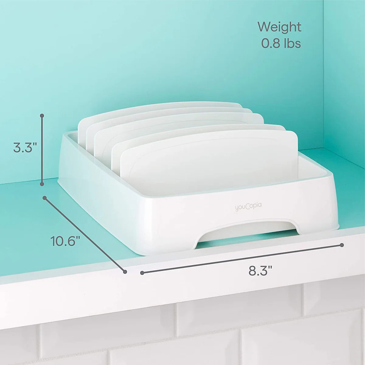 YouCopia® StoraLid® Food Container Lid Organizer, Small 2-Pack, Adjustable Plastic Lids Storage | Wayfair North America