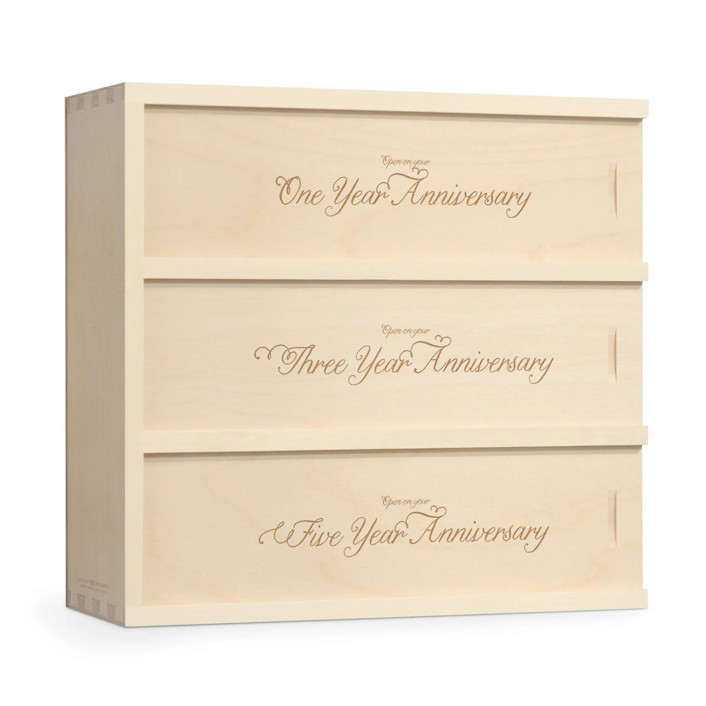 Scriptic - Anniversary Wine Box Keepsake Boxes | Minted