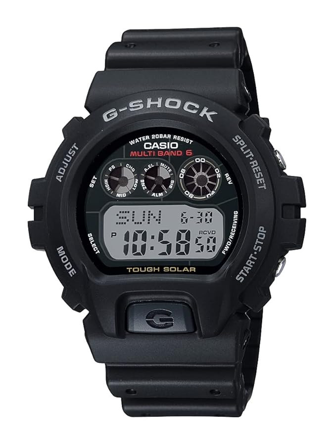 Casio G-Shock GW6900-1 Men's Tough Solar Black Resin Sport Watch | Amazon (US)