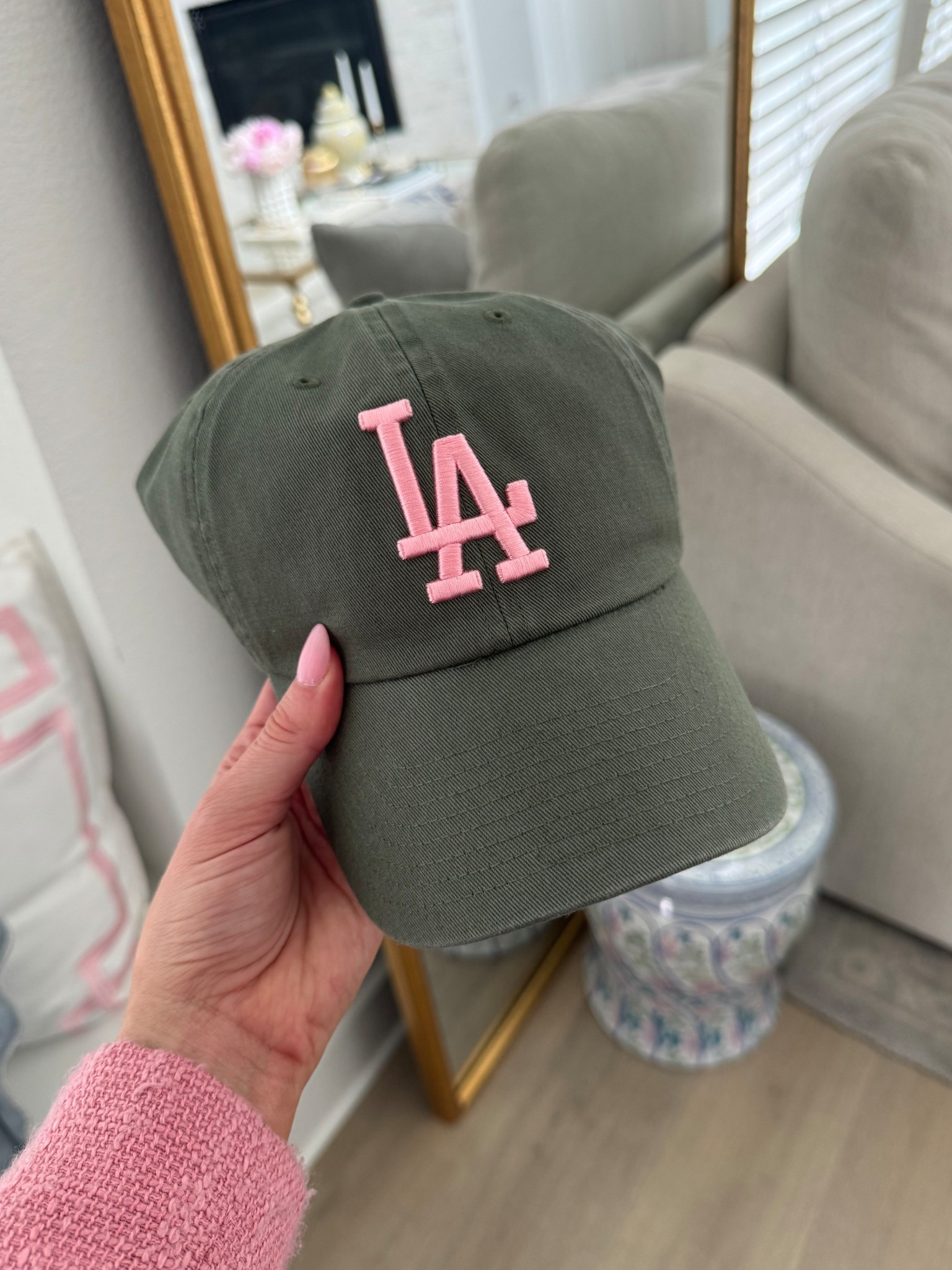 Loving this olive green + pink color combo!! 

Hat, ball cap, baseball hat, LA dodgers, fall accessoriess

#LTKStyleTip #LTKFindsUnder50 #LTKautumn