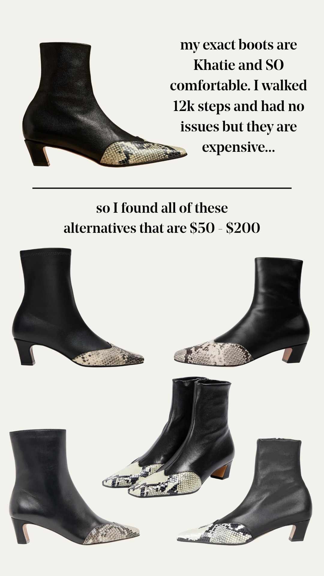 Snakeskin black boots, Amazon fashion, Amazon finds 

#LTKStyleTip #LTKShoeCrush #LTKFindsUnder100