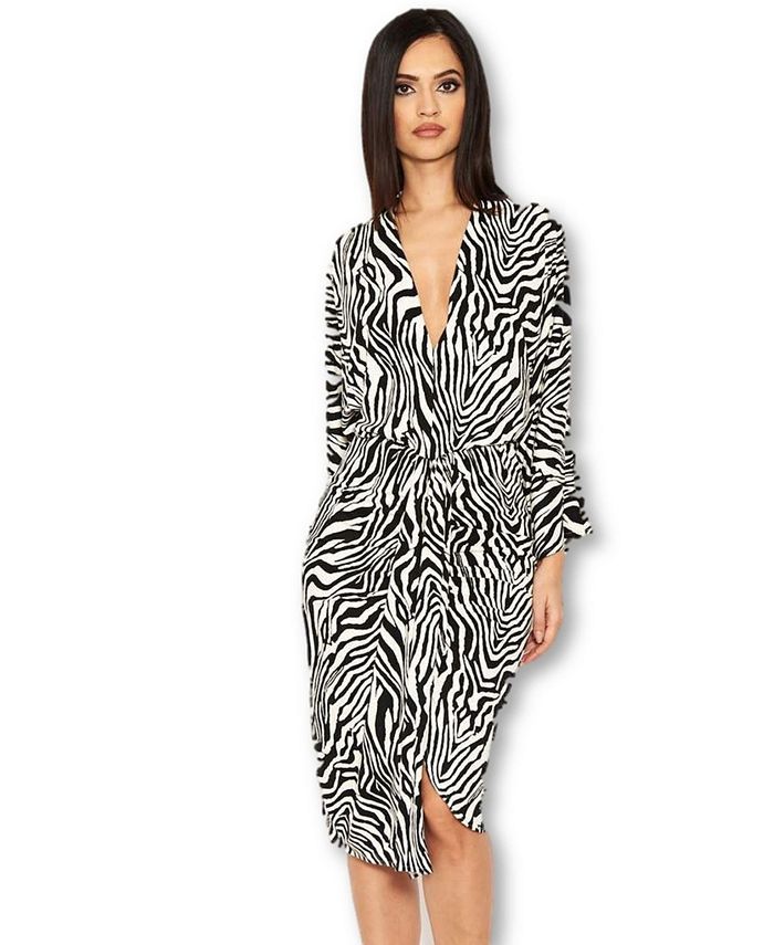 Zebra Print Wrap Dress | Macys (US)