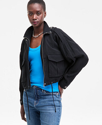 On 34th Women's Cotton Gauze Cropped Jacket, Exclusively at Macy's - Macy's | Macy's
