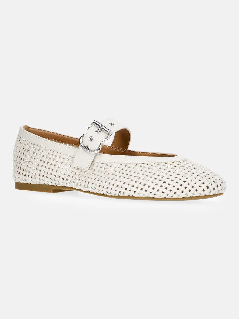 Free Assembly Women's Woven Mary Jane Ballet Flats | Walmart (US)