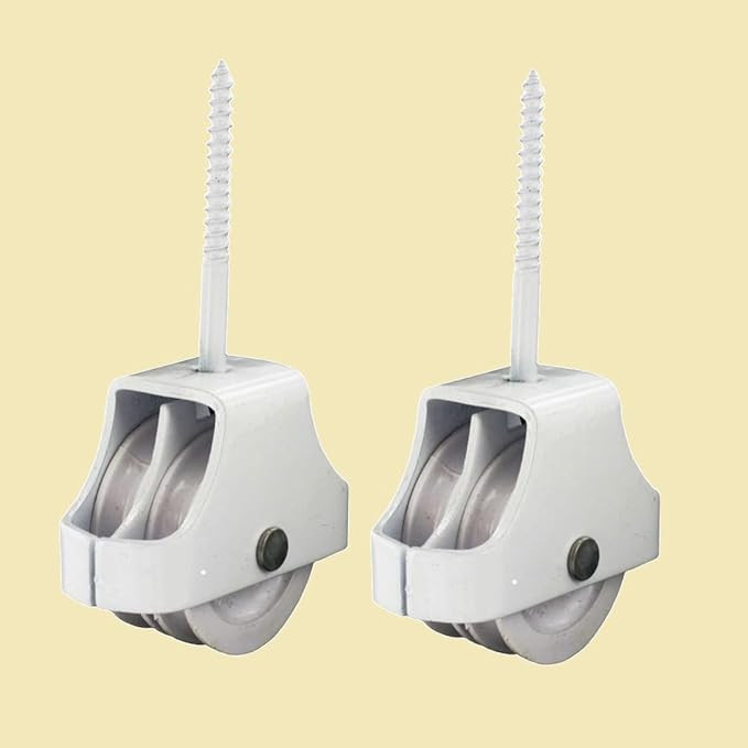 TERF® Double Screw in Pulley 45mm (1.77 inch) White Washing Line Rope and Cord Pulley for Indoor... | Amazon (UK)