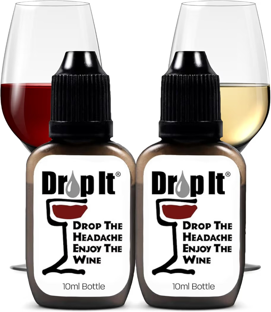 Drop It Wine Drops, Original - 10 mL, 2 Pack - Naturally Reduces Sulfites & Tannins in Red, White... | Amazon (US)